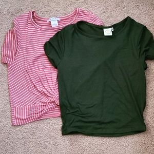 Short sleeve crop tops